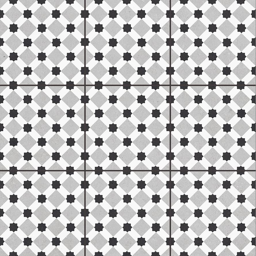 Staro Carpets Pre-cut Rondo Grey Black joint 60x60 Staro Carpets Pre-cut Rondo Grey Black joint 60x60