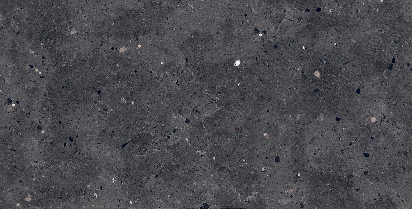 Плитка Staro Concreto Fenix Nero Sugar 60x120 см, поверхность полуполированная, рельефная
