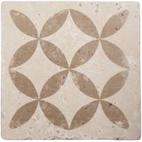 Плитка Stone4Home Travertine Decor Provance Ornament №2 10x10 см, поверхность матовая
