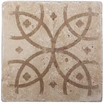 Плитка Stone4Home Travertine Decor Provance Ornament №6 10x10 см, поверхность матовая