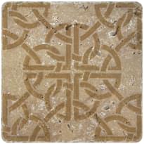 Плитка Stone4Home Travertine Decor Toscana Ornament №4 10x10 см, поверхность матовая