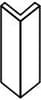 Плитка Stroeher Keraplatte Aera Угловой Подступенок 710 Crio 15.7x12 см, поверхность матовая, рельефная