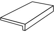 Плитка Stroeher Keraplatte Asar Ступень Прямой Угол 620 Sass 17.5x29.4 см, поверхность матовая, рельефная