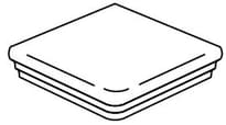 Плитка Stroeher Keraplatte Asar Угловая Ступень - Флорентинер 645 Giru 34.5x34.5 см, поверхность матовая, рельефная