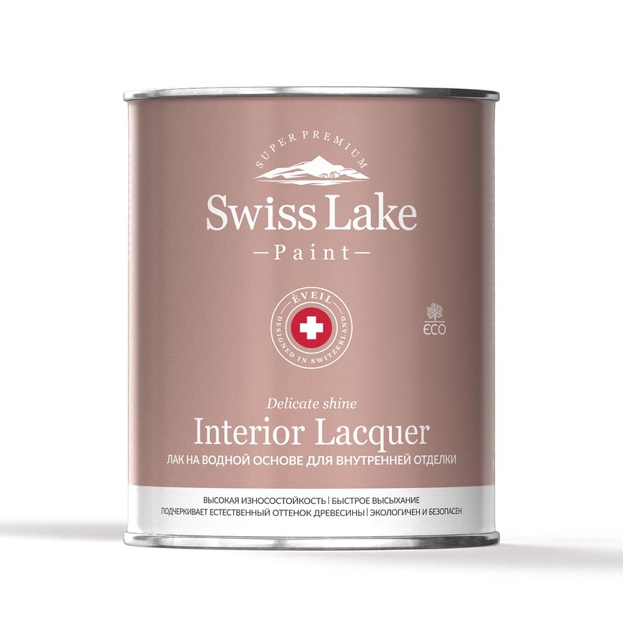 Swiss Lake Лаки Для Дерева Interior Lacquer Глянцевый 0.9 л акрилово-полиуретановый лак поверхность