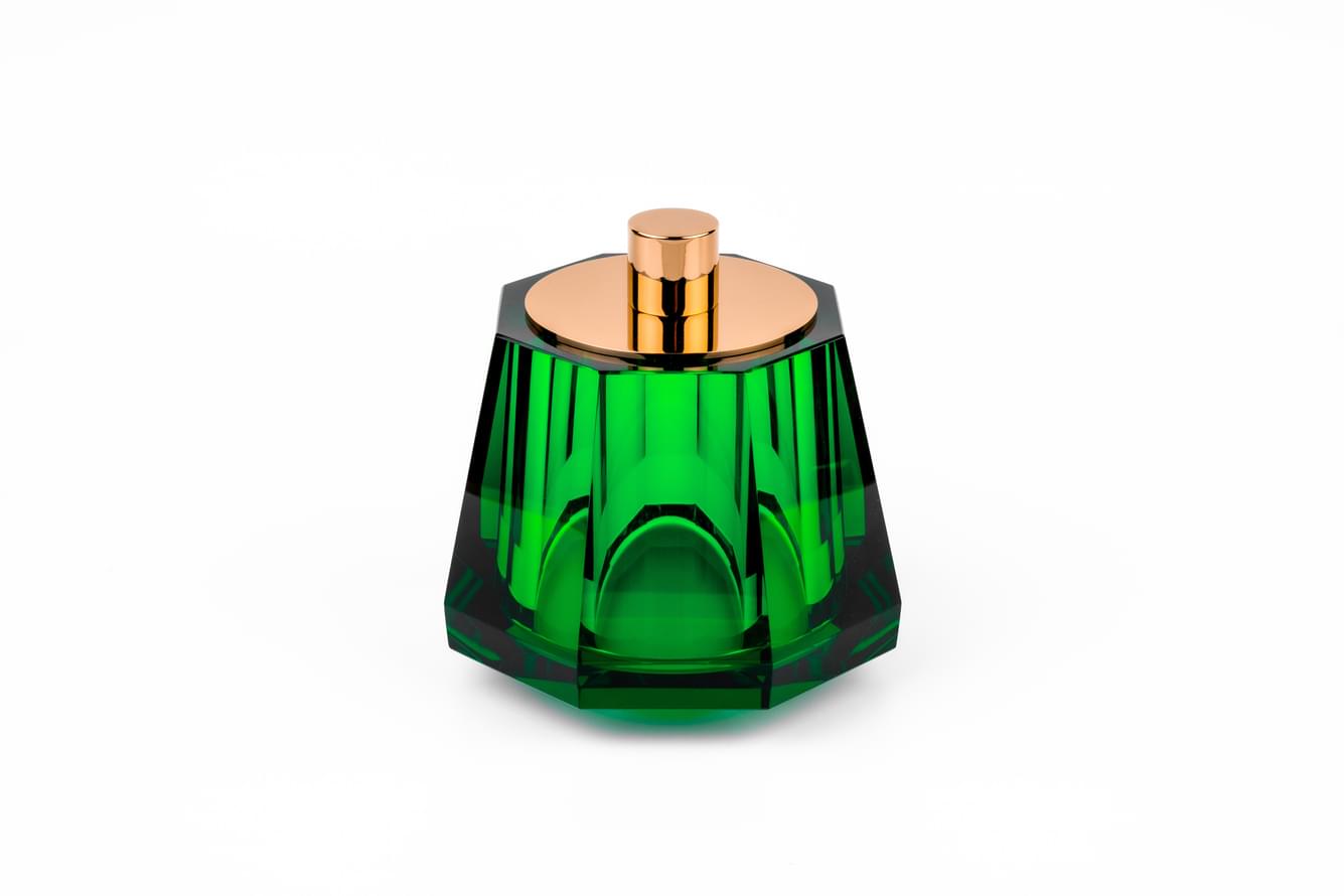 Плитка System Crystal Стакан Crystal с крышкой зеленый/золото  поверхность глянец