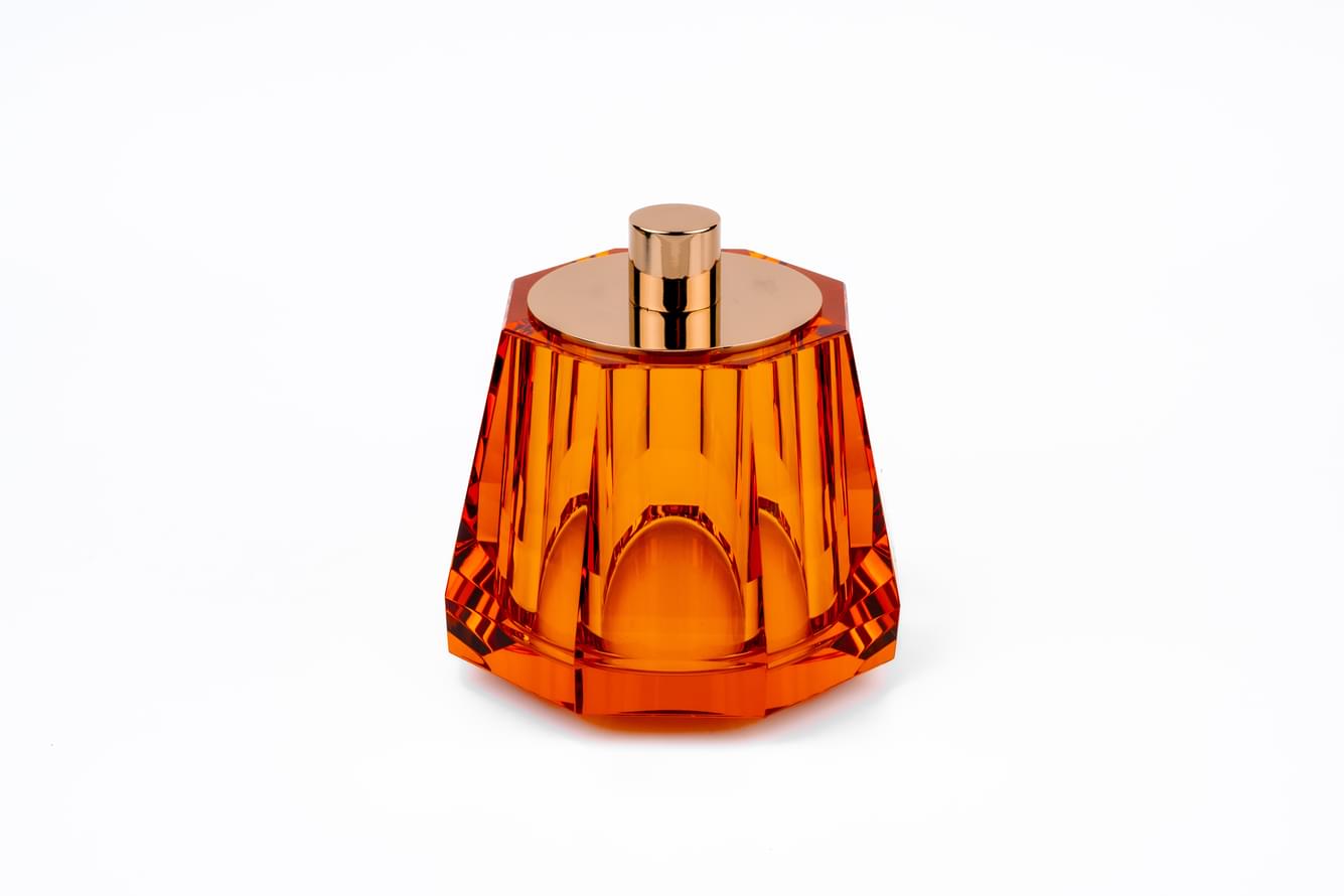 Плитка System Crystal Стакан Crystal с крышкой янтарь/золото  поверхность глянец