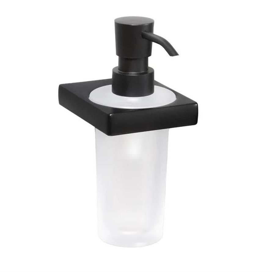 Плитка System Flat Дозатор FLAT для жидкого мыла черный матовый  поверхность матовая