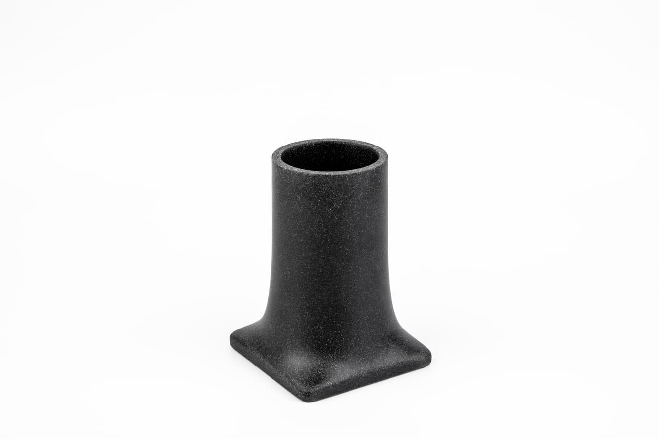 Плитка System Stone Стакан искусственный камень черный матовый  поверхность матовая