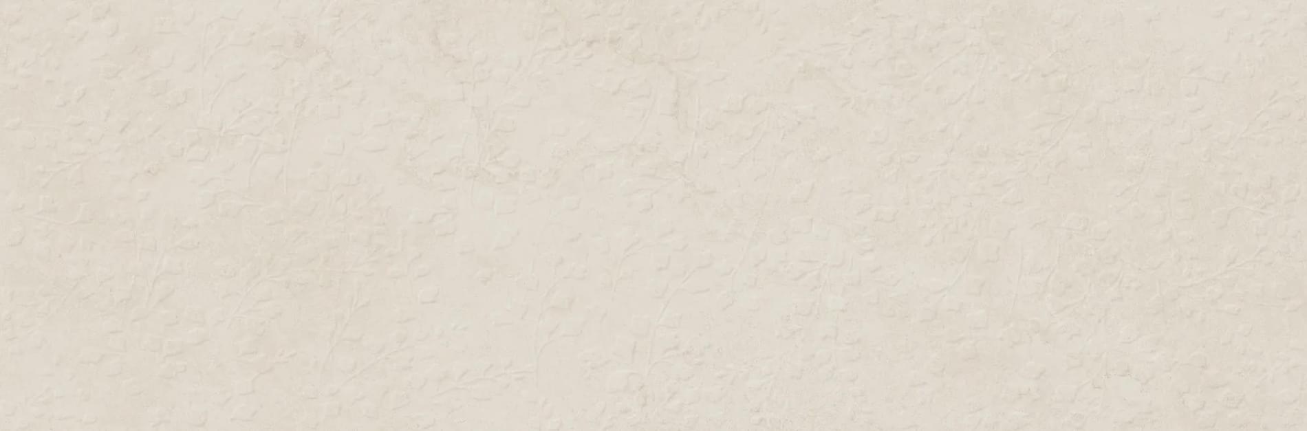 Плитка Tau Portwall Rlv Bloom White 33.3x100 см, поверхность матовая, рельефная