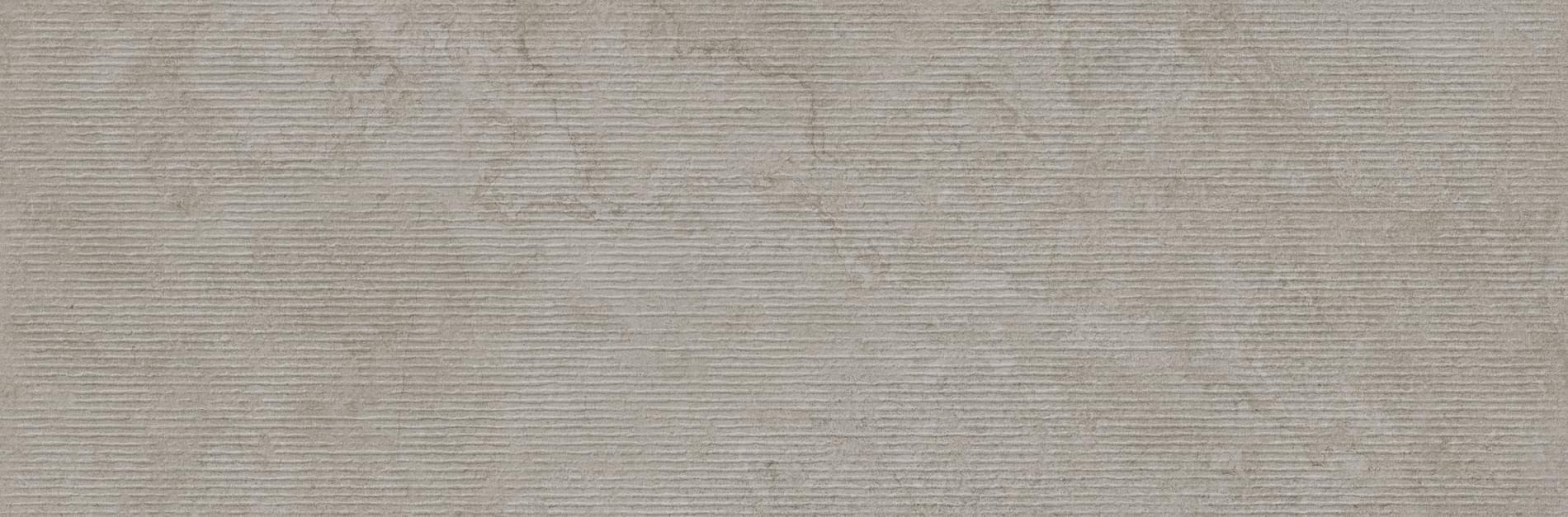 Плитка Tau Portwall Rlv Mache Greige 33.3x100 см, поверхность матовая, рельефная