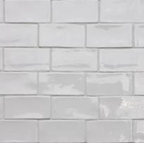 Плитка Terratinta Betonbrick Wall White Glossy 7.5x15 см, поверхность глянец