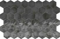 Плитка Terratinta Betonmetal Black Steel Hexa Glossy 15x17.1 см, поверхность глянец