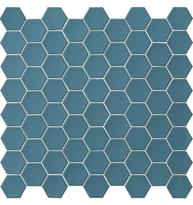Плитка Terratinta Hexa Cadet Blue Mosaic 31.6x31.6 см, поверхность матовая