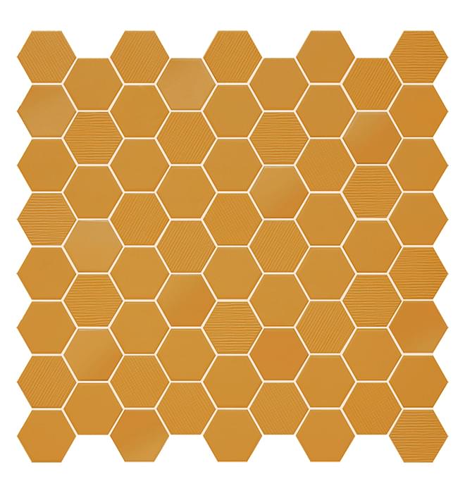 Terratinta Hexa Yellow Corn Mosaic Mix Matt Glossy Fabric 31.6x31.6