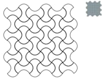 Плитка Terratinta Norse Azure Mist Mosaic Knit 30x30 см, поверхность матовая