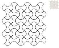 Плитка Terratinta Norse Lemon Sorbet Mosaic Knit 30x30 см, поверхность матовая, рельефная