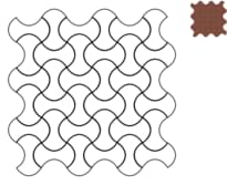 Плитка Terratinta Norse Rusty Red Mosaic Knit 30x30 см, поверхность матовая