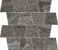 Плитка Terratinta Oppdal Kull Mosaic Trapezio 29x34 см, поверхность матовая, рельефная