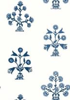 Thibaut Ceylon Indian Flower Blue 8.23м x 68.58см поверхность матовая