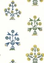 Thibaut Ceylon Indian Flower Blue And Yellow 8.23м x 68.58см поверхность матовая