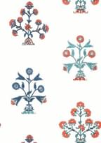 Thibaut Ceylon Indian Flower Coral And Blue 8.23м x 68.58см поверхность матовая