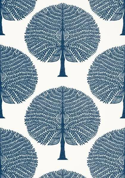 Thibaut Ceylon Mulberry Tree Navy 8.23x68.58