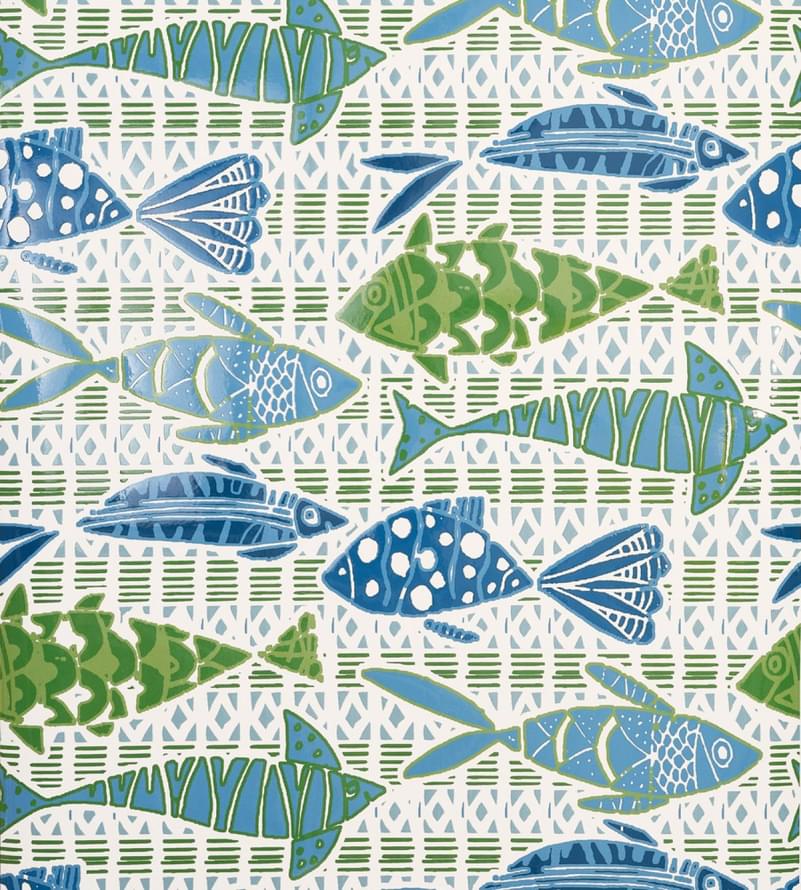Thibaut Islander T15870 Batik Fish 8.23м x 68.58см поверхность матовая