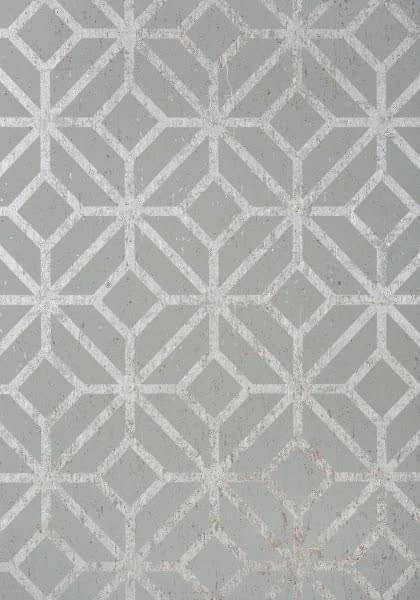 Thibaut Modern Resource 2 Mamora Trellis Cork Grey On Metallic Silver 7.32x91.44