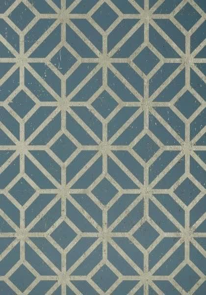 Thibaut Modern Resource 2 Mamora Trellis Cork Mineral On Metallic Pewter 7.32x91.44