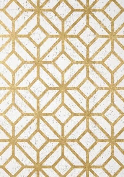 Thibaut Modern Resource 2 Mamora Trellis Cork White On Metallic Gold 7.32x91.44