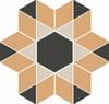 Плитка TopCer Hexagon Inserts Timor 30.9x30.9 см, поверхность матовая