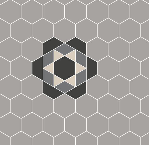керамогранит фабрики TopCer коллекция Hexagon Inserts