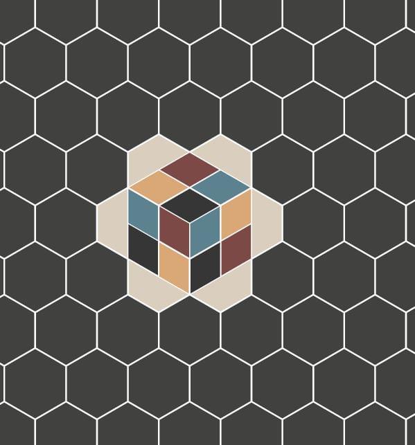 керамогранит фабрики TopCer коллекция Hexagon Inserts