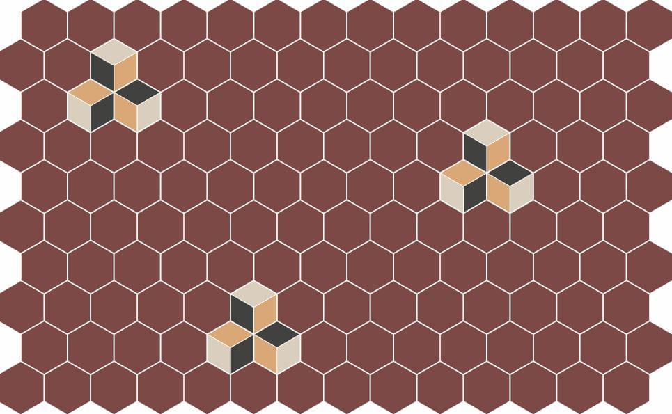 керамогранит фабрики TopCer коллекция Hexagon Inserts