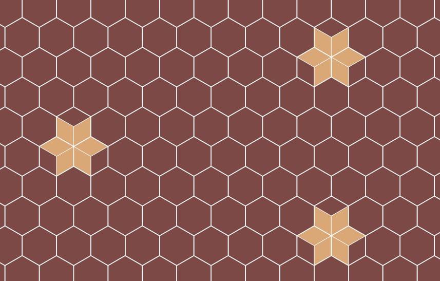 керамогранит фабрики TopCer коллекция Hexagon Inserts