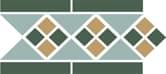 Плитка TopCer Octagon Border Lisbon Turquoise Dark Green Распродажа 15x28 см, поверхность матовая