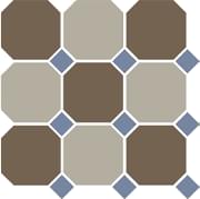 Плитка TopCer Octagon Coffee Brown Beige Blue Cobalt 30x30 см, поверхность матовая