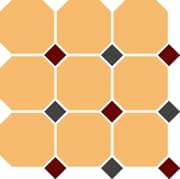 Плитка TopCer Octagon Ochre Yellow Brick-Red 30x30 см, поверхность матовая