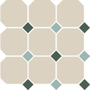 TopCer Octagon White Green Turquoise 30x30