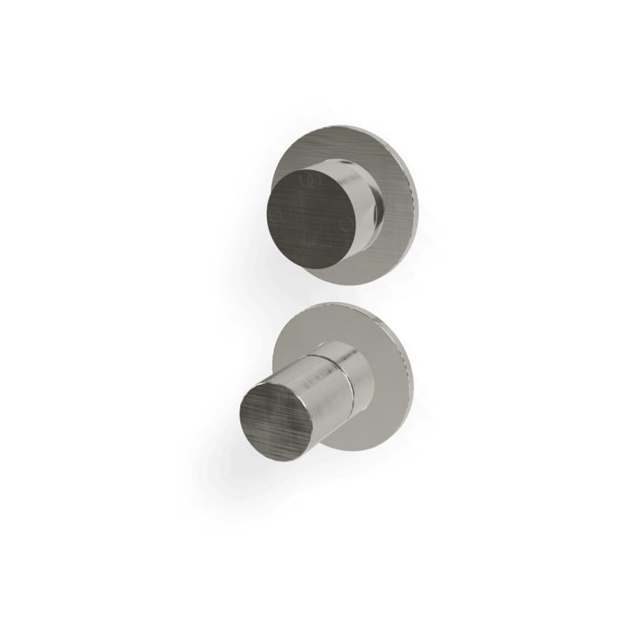 Плитка Treemme 28mm Внешняя часть смесителя 28MM для душа на 2 потребителя раздельный нержавеющая сталь брашированная  поверхность брашированная
