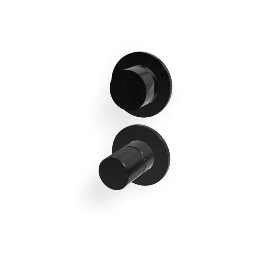 Плитка Treemme 28mm Внешняя часть смесителя 28MM для душа на 2 потребителя раздельный оружейный металл  поверхность брашированная