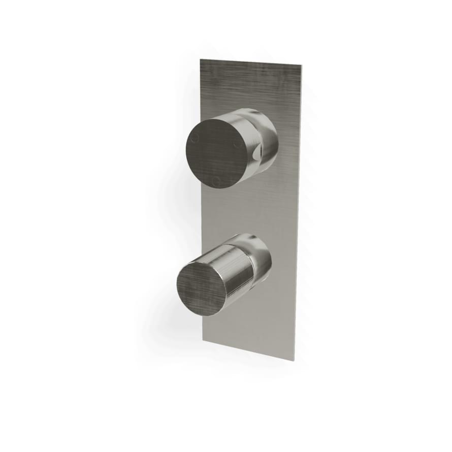 Плитка Treemme 28mm Внешняя часть смесителя 28MM для душа на 3 потребителя нержавеющая сталь брашированная  поверхность брашированная