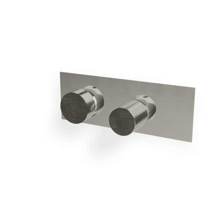 Плитка Treemme 28mm Внешняя часть смесителя 28MM для душа на 3 потребителя. нержавеющая сталь брашированная  поверхность брашированная