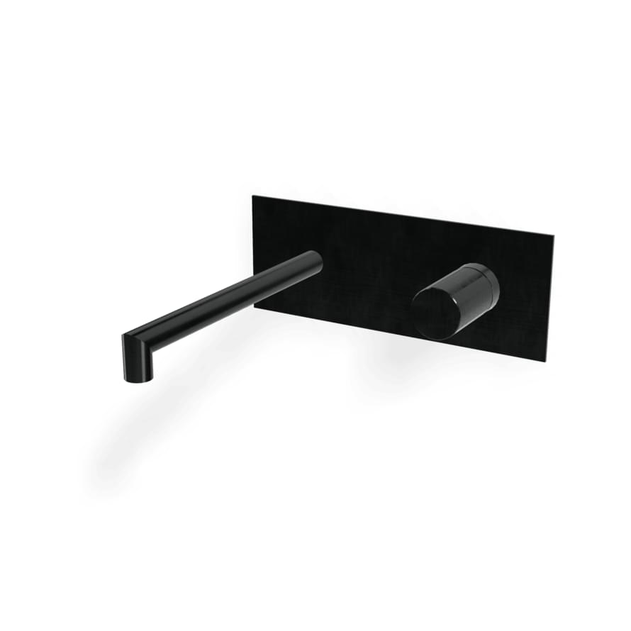 Плитка Treemme 28mm Внешняя часть смесителя 28MM для раковины из стены 177 мм оружейный металл  поверхность брашированная