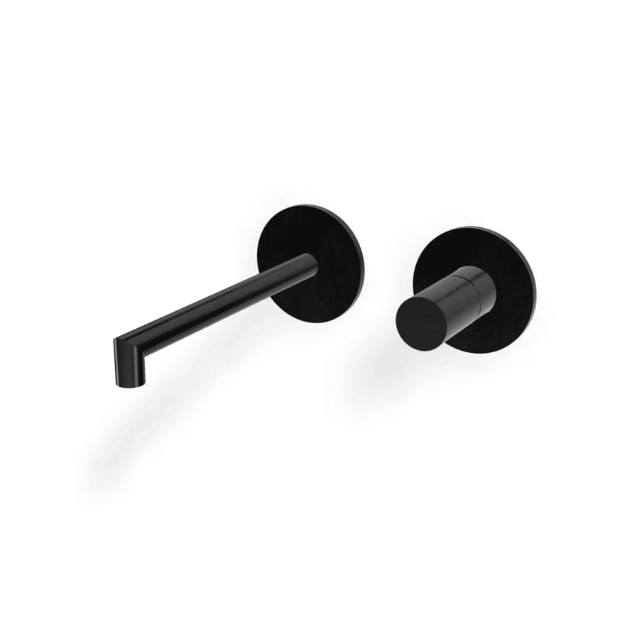 Плитка Treemme 28mm Внешняя часть смесителя 28MM для раковины из стены 180 мм оружейный металл  поверхность брашированная