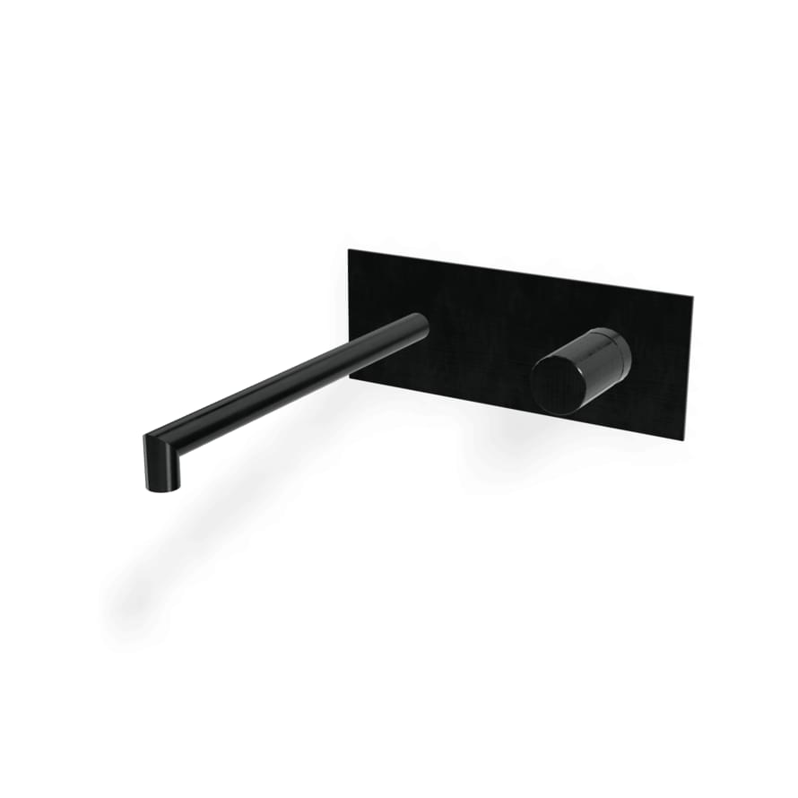 Плитка Treemme 28mm Внешняя часть смесителя 28MM для раковины из стены 220 мм оружейный металл  поверхность брашированная