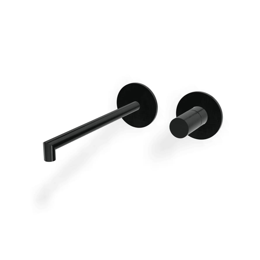 Плитка Treemme 28mm Внешняя часть смесителя 28MM для раковины из стены 222 мм оружейный металл  поверхность брашированная
