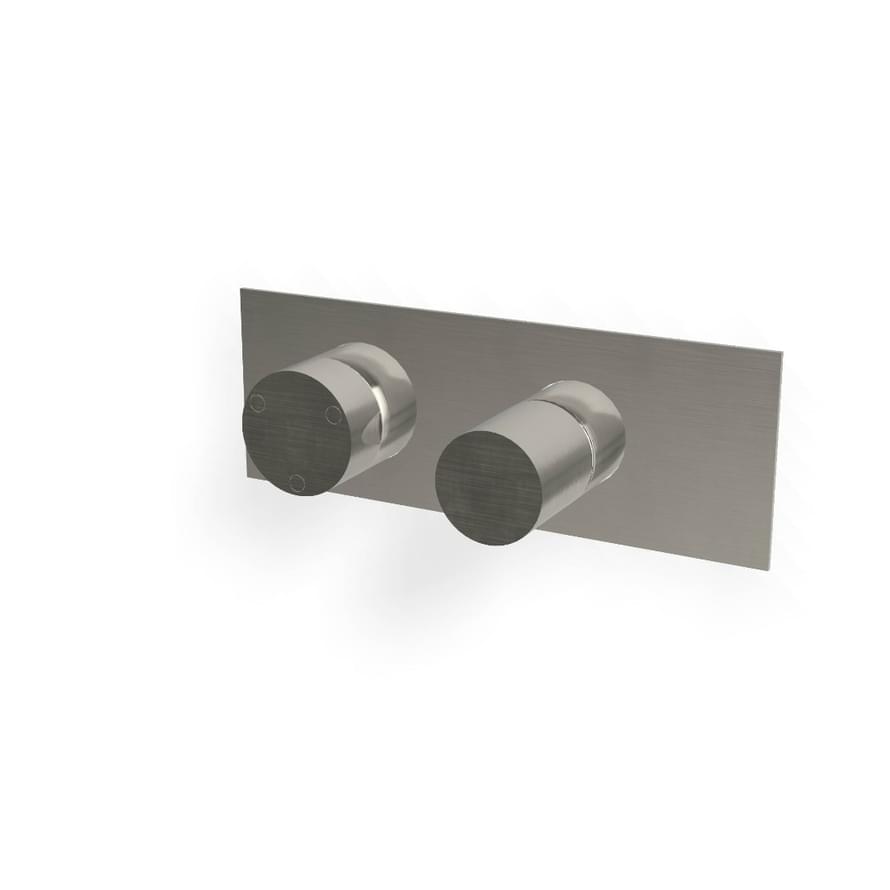 Плитка Treemme 28mm Внешняя часть смесителя для душа 28MM на 3 потребителя. нержавеющая сталь брашированная  поверхность брашированная