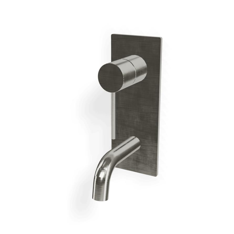 Плитка Treemme 40mm Внешняя часть смесителя для раковины 40mm из стены 100 мм нержавеющая сталь брашированная  поверхность брашированная